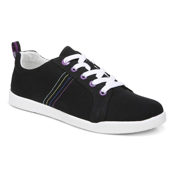 Vionic Trainers Ireland - Stinson Sneaker Black - Womens Shoes Sale | EINQW-3104